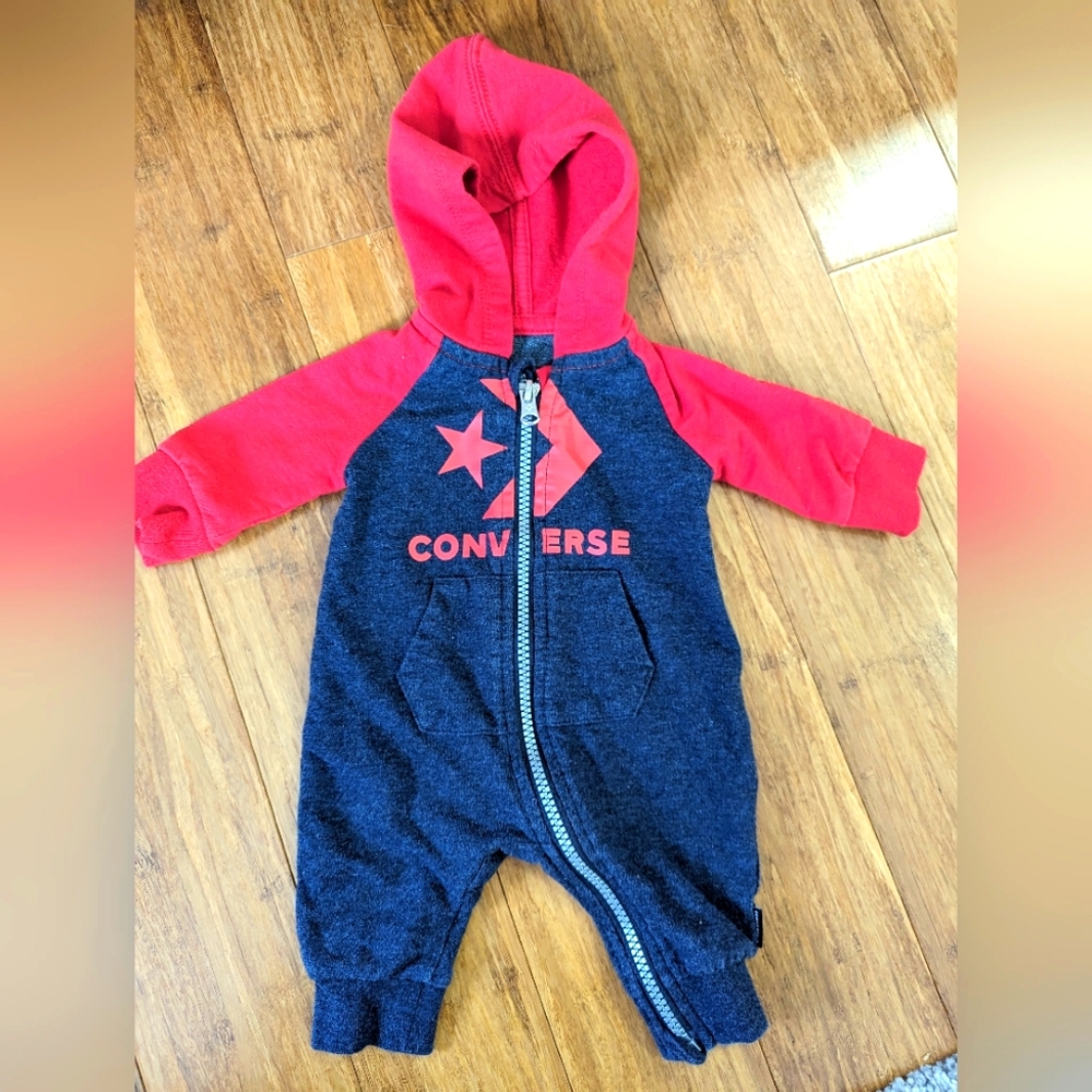 Converse newborn baby one piece zip up